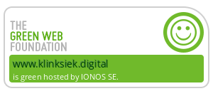 Zertifikat The Green Web Foundation für www.klinksiek.digital